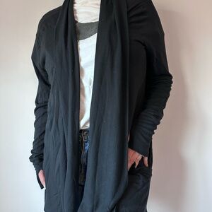 Athleta Black Open Front Cardigan Wrap – Size XL